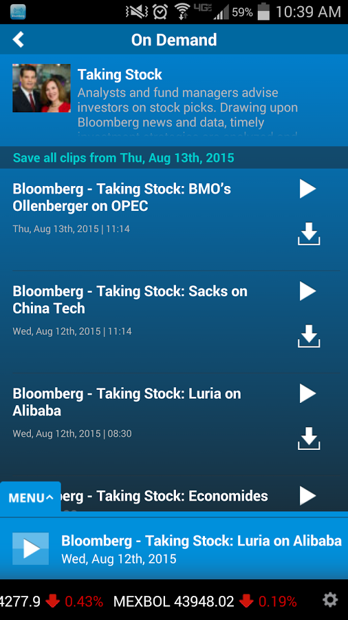    Bloomberg Radio+- screenshot  