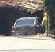 The unmarked police car crashed into the front of the Dianella house. 