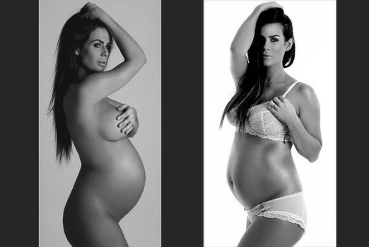 Fitness trainer and nutritionist Sophie Guidolin has shared photos of herself while 32 weeks pregnant with twins. The ...