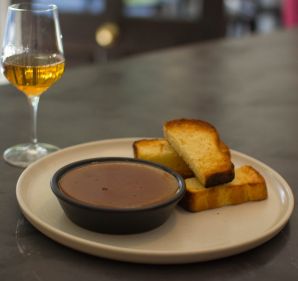 Lentil parfait with brioche at Henry Sugar, Carlton North.