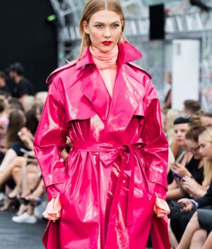 Karlie Kloss walk in the David Jones autumn winter collections launch in Sydney on Wednesday.