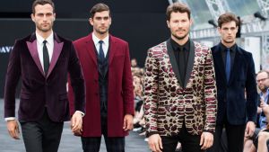 The lads on the runway at David Jones Autumn Winter collection.