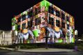 Architectural projections light up the Parliamentary Triangle for the Enlighten Festival in Canberra.