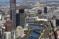 Melbourne CBD, right, and Southbank, left, which has one of the lowest vacancy rates in the country.