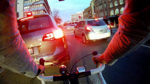 NCH NEWS, Cycling in Newcastle. Image shows riding along Hunter street . 25th May 2012 pic Darren Pateman