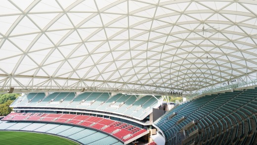 Another angle: Appreciate the design of the Adelaide Oval by climbing its roof.