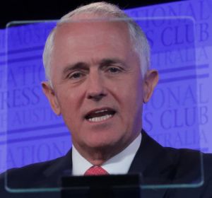 Prime Minister Malcolm Turnbull at the National Press Club on Wednesday.