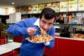 Senator Sam Dastyari shows how to make a halal snack pack. 