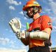 Michael Klinger, playing for the Scorchers, walks out to open the batting during a Big Bash League match.