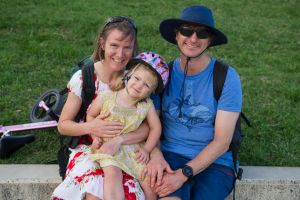 Matthew hole, Erica Hole, Vanessa Haverd of Watson Canberra enjoying the Australia Day Celebrations at Regatta ...