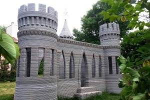 Andrey Rudenko's built the 3D-printed concrete castle in his own back yard, and is taking orders for custom printers.