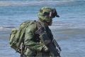 Australian and Singapore soldiers take part in an exercise at Shoalwater Bay.