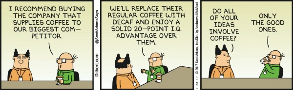 Monday January 23: Dilbert's coffee