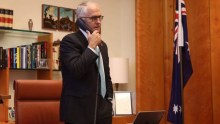 Malcolm Turnbull on the phone to US president-elect Donald Trump