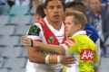 Under the new rules Tyson Frizell's contact with the referee would have resulted in a fine.