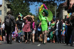 Pride march in Fitzroy street St Kilda 