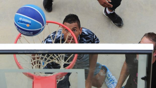 Shooting hoops: Nick Kyrgios is firmly on the radar of the Sydney Kings.