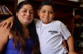 Reyna, 30, and her son Daniel, 7 from El Salvador. Daniel made the dangerous illegal crossing across the US-Mexican ...