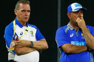 Brutal assessment: Trevor Hohns, pictured with Australia cricket coach Darren Lehmann.