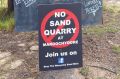 A community notice board pictured on the Stop the Maroochy Sand Mine Facebook page.