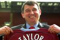 Graham Taylor pictured in 2002 at a press conference to announce that he had been appointed as the new manager of Aston ...