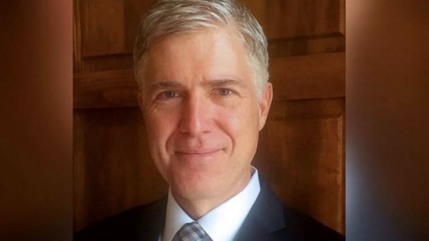 US Supreme Court nominee Neil Gorsuch, a former Harvard law school classmate of former president Barack Obama.
