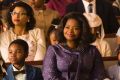 This image released by Octavia Spencer, center, in a scene from <i>Hidden Figures</i>.