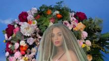 Beyonce shows off her baby bump in an Instagram post announcing her pregnancy.