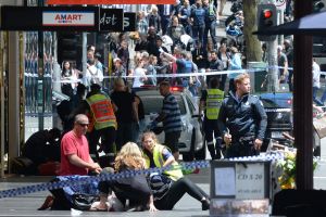 The chaos on Bourke Street on Friday, January 20.