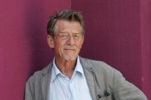 Actor John Hurt poses for a portrait after the press conference for the film The Oxford Murders at El Pacha Hotel on ...
