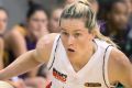 Perth Lynx's Sami Whitcomb scored 12 of 27 points against Dandenong Rangers in the final term.