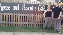 Cheese and Biscuits Cafe in Rockhampton with Jessica-Anne Allen and her husband Stephen.