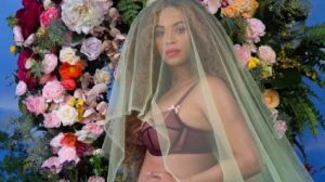 Beyonce shows off her baby bump in an Instagram post announcing her pregnancy.
