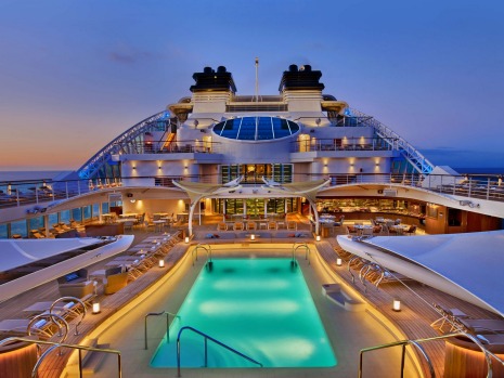 Seabourn Encore pool deck.