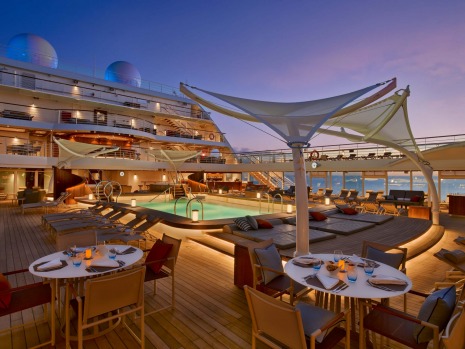 Seabourn Encore pool deck.