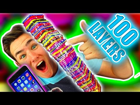 100 LAYERS of iPhone Cases