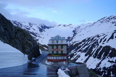 Hairpin bend Hotel, Switzerland.