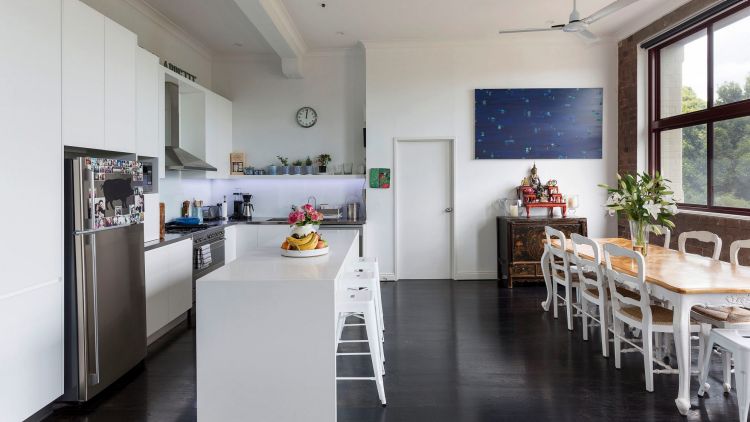 Their kitchen and dining area.