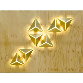 LightGarden Installation - Cluster of 7 Brushed Brass