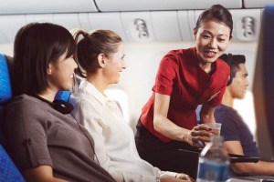 Cathay crew know how to handle awkward moments.