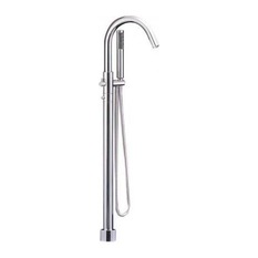 Tondo Floor Mounted Bath Filler with Hand Shower - Bathtub and Shower Tap Sets