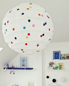 REGOLIT pendant shade with added dots; <a ...