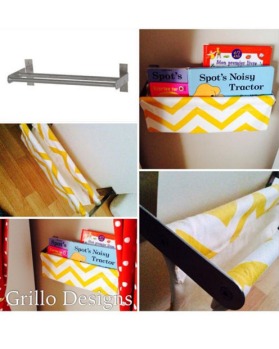 GRUNDTAL towel rack to fabric book sling; <a ...