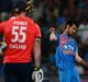 Six wicket haul: Yuzvendra Chahal celebrates the dismissal of England's Ben Stokes.