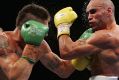 One more dance: Danny Green and Anthony Mundine.