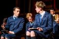 In <i>Spring Awakening</i>: Callum Bodman, left, as Melchior and Pip Carroll as Moritz in the foreground (in the ...