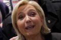 Marine le Pen, centre, visits the Entrepreneur Fair, in Paris, France.