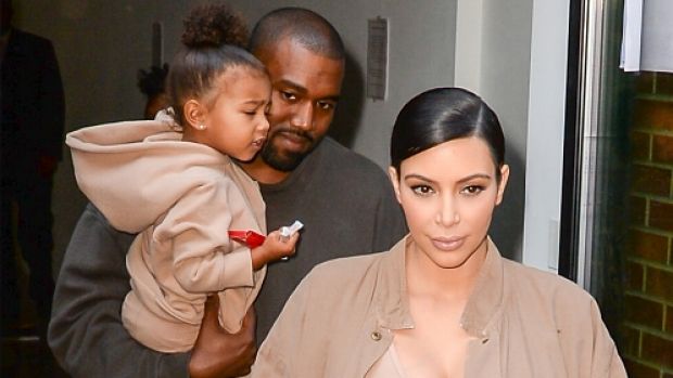 America's most famous family, Singer Kanye West and North West and Kim Kardashian