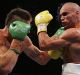 One more dance: Danny Green and Anthony Mundine.