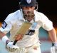 BRISBANE, AUSTRALIA - OCTOBER 27: Ed Cowan of New South Wales plays a shot during day three of the Sheffield Shield ...